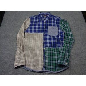 Scotch & Soda Shirt Mens Large Get Up And Go Patchwork Button Up Multicolor